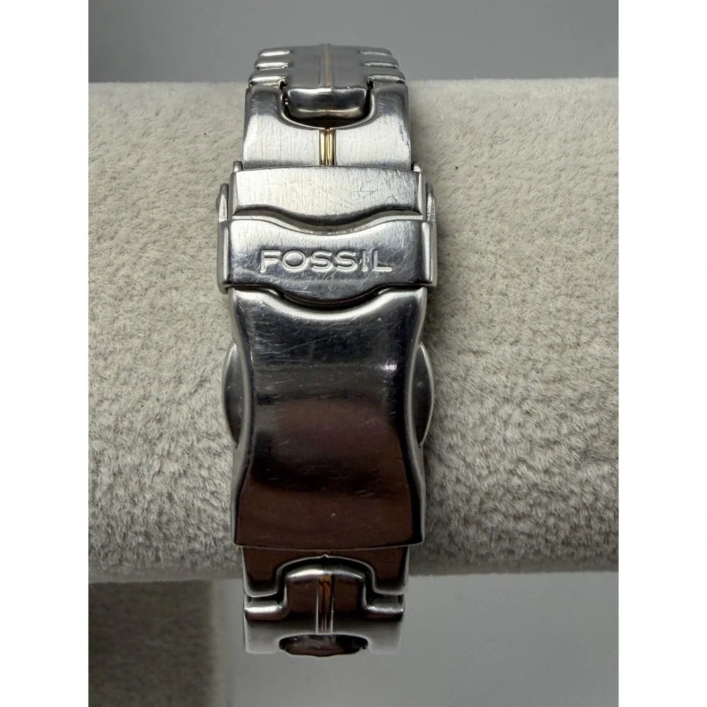 Fossil Blue AM-3757 New Battery Ladies MOP Watch 27MM 6.75